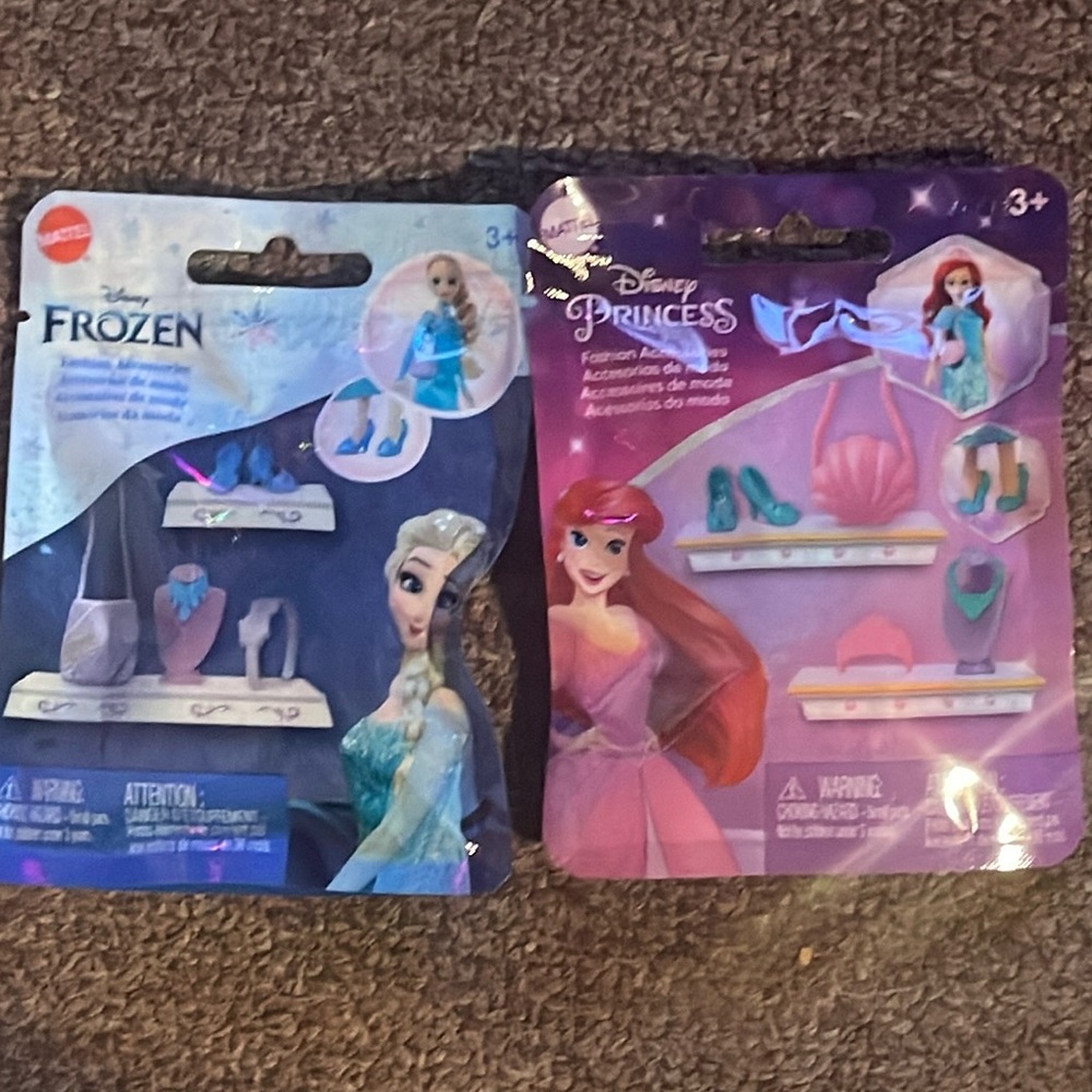 NWOT THREE Disney princess accessories